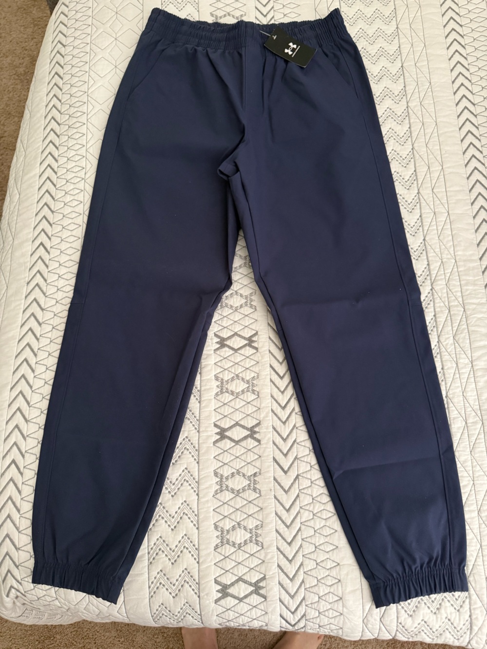 Under Armour Navy Elastic Waist Jogger Chinos